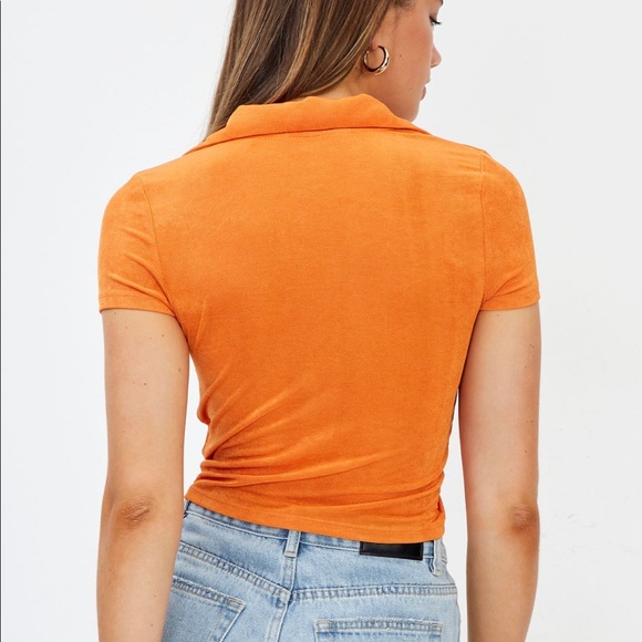 NWT! 🧡 Ruched Button Front Shortsleeve Top 🧡 HOST PICK ✨✨✨✨✨ - Picture 3 of 16
